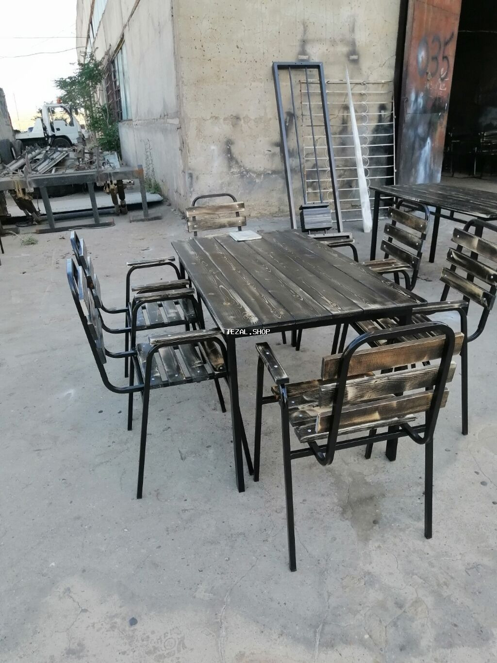 Yeni, Dördbucaq masa, Açılmayan, Stullar ilə, Taxta, Azərbaycan