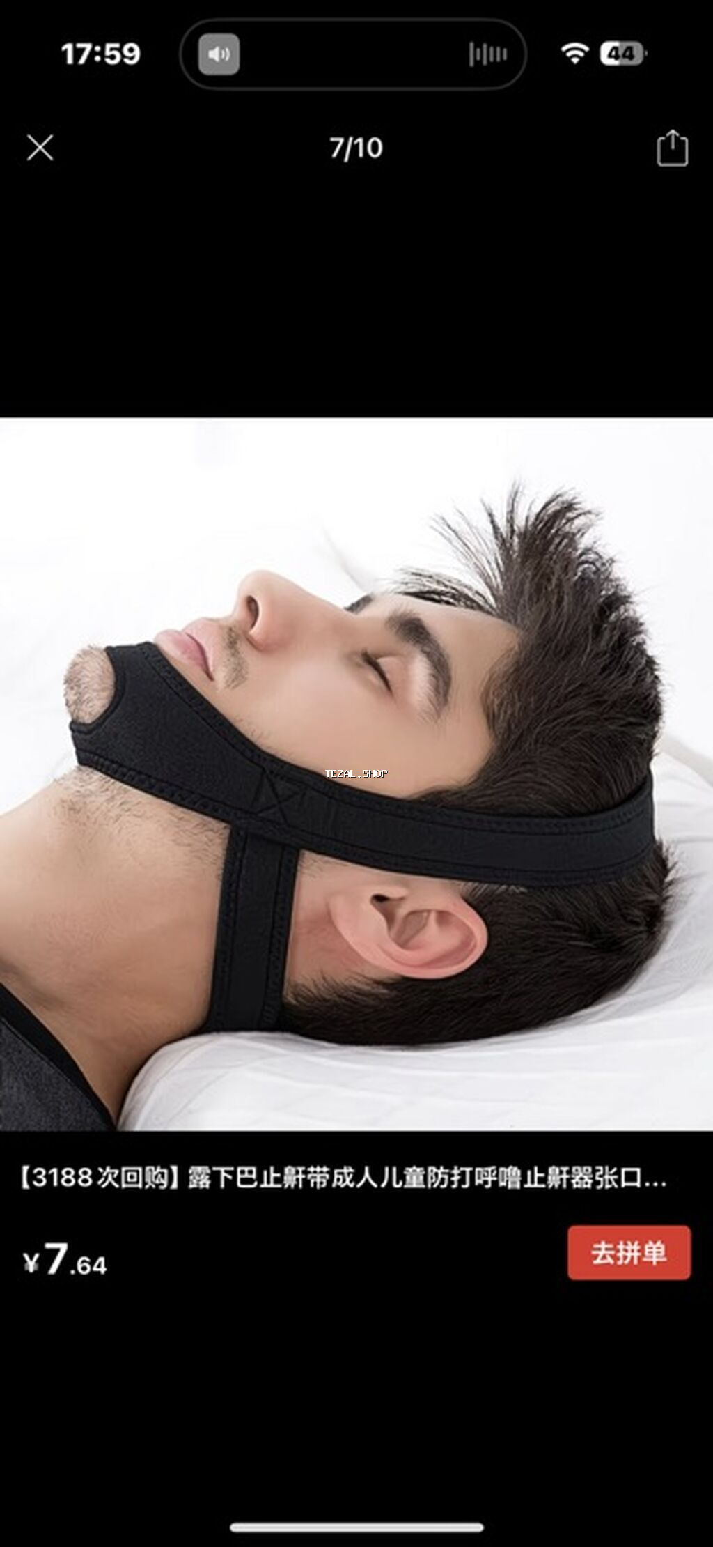 Xoruldama əleyhinə çənə qayışı - Gecə yatarkən ağızın açılmasının - şəkil 2