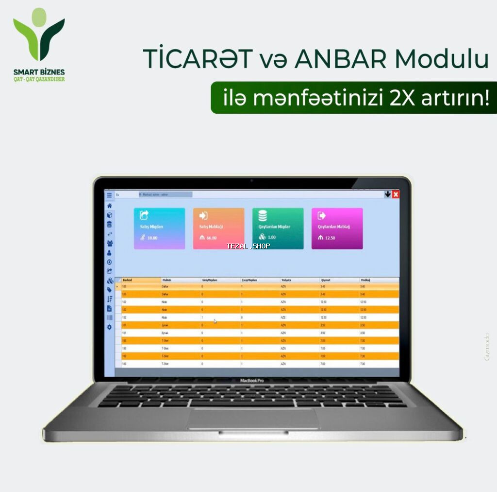 Ticarət və Anbar Modulu – biznes proseslərini bir ekranda idarə edin