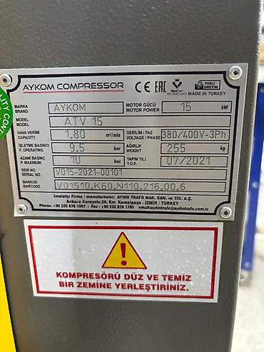 Aykon Kompressor ATV 15 – vida tipli hava kompressoru Texniki - şəkil 5