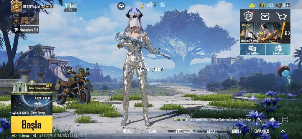 PUBG mobile hesabı 80 Lvl Koleksiyon seviyesi 56 S 11 hesabıdır ( 0-