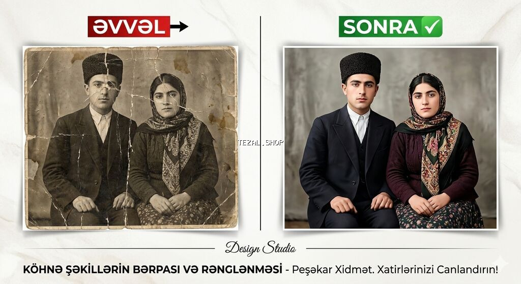 "Xatirələrinizi yenidən canlandırın! 📸✨ ​Nənə-babalarınızdan qalan