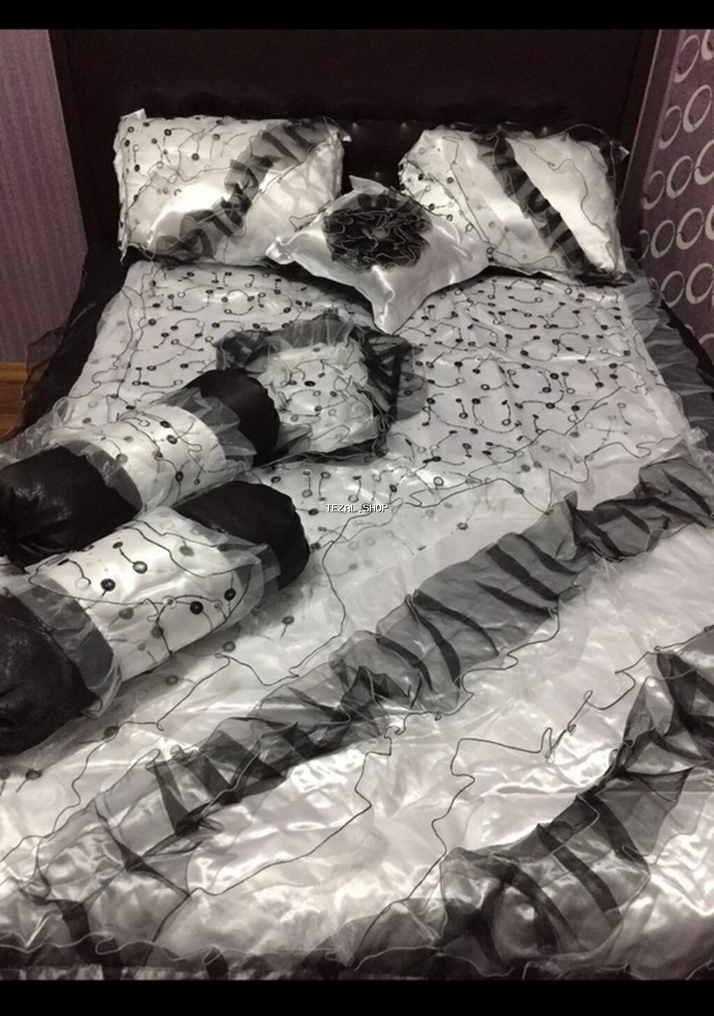 Qara-ağ dizaynd pokrival satiram 2 mutekkesi 1 balisi bir de balaca