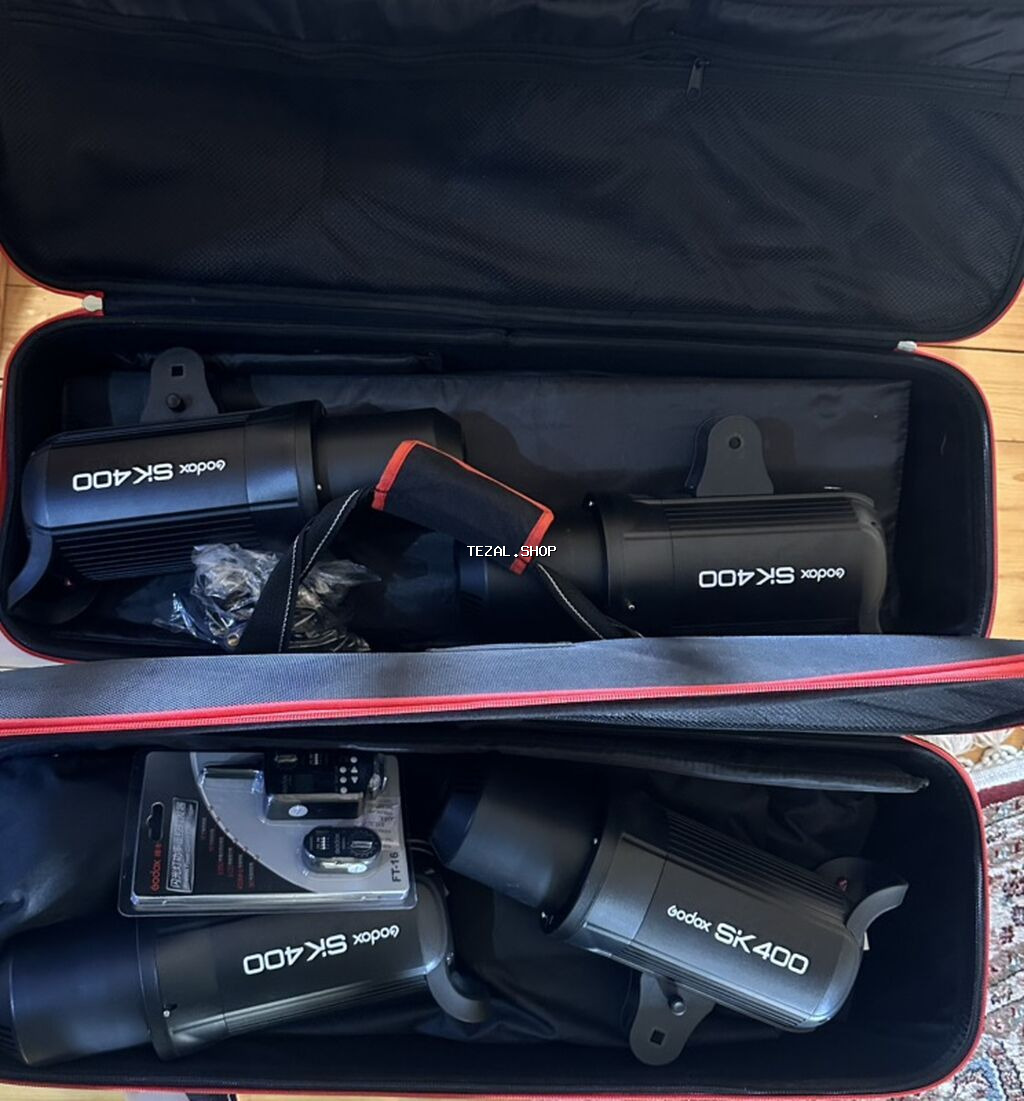Foto avadanlıqlar dəsti: - 4 ədəd Godox SK400 monoblok flaş başlığı