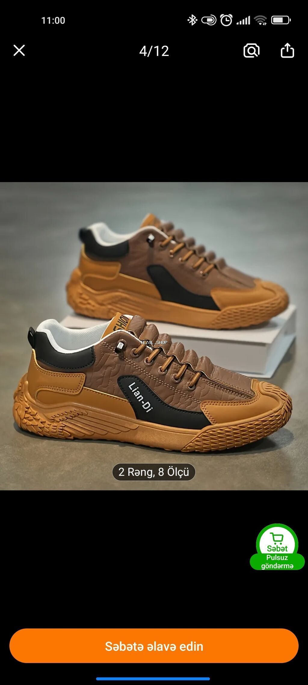 Kişi krossovkası – Lian-Di brendi - Dizayn: şık streetwear üslubunda