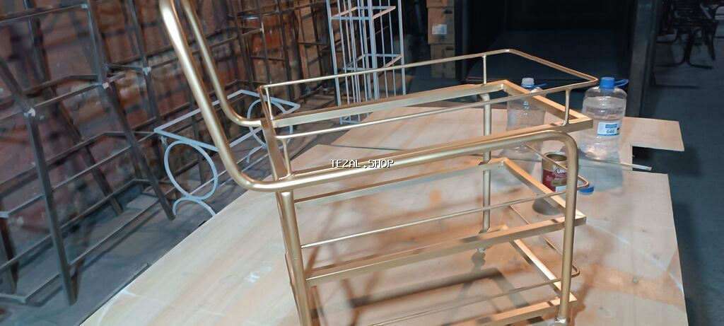 Metal çərçivəli çoxmərtəbəli servis/çəkməcə rəfi - Material: metaldan - şəkil 3