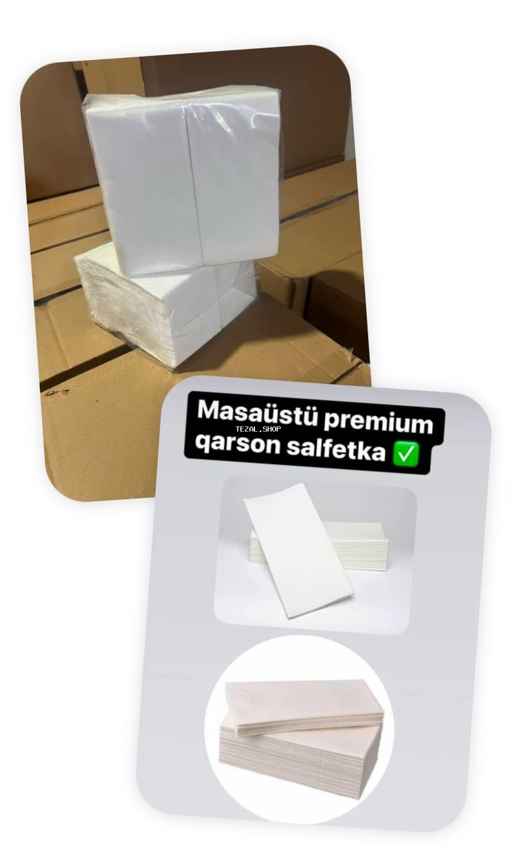 Masa üçün qarson salfetka – premium keyfiyyət - Tip: masaüstü qarson