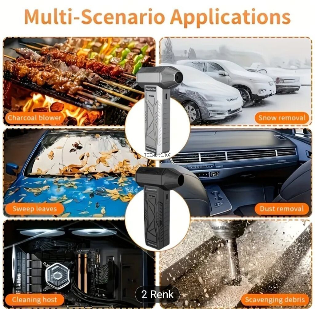 Daşına bilən, şarjlı, soyuducu funksiyalı turbo fan – hava üfürən - şəkil 4