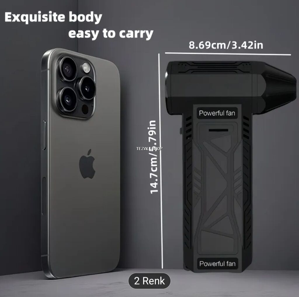 Daşına bilən, şarjlı, soyuducu funksiyalı turbo fan – hava üfürən - şəkil 5