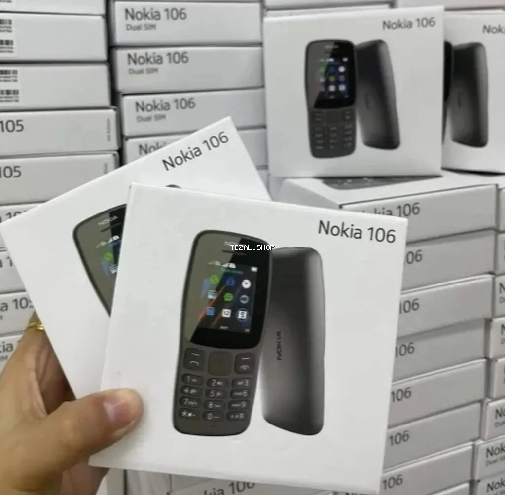Nokia 106, rəng - Qara, Zəmanət, Düyməli, İki sim kartlı