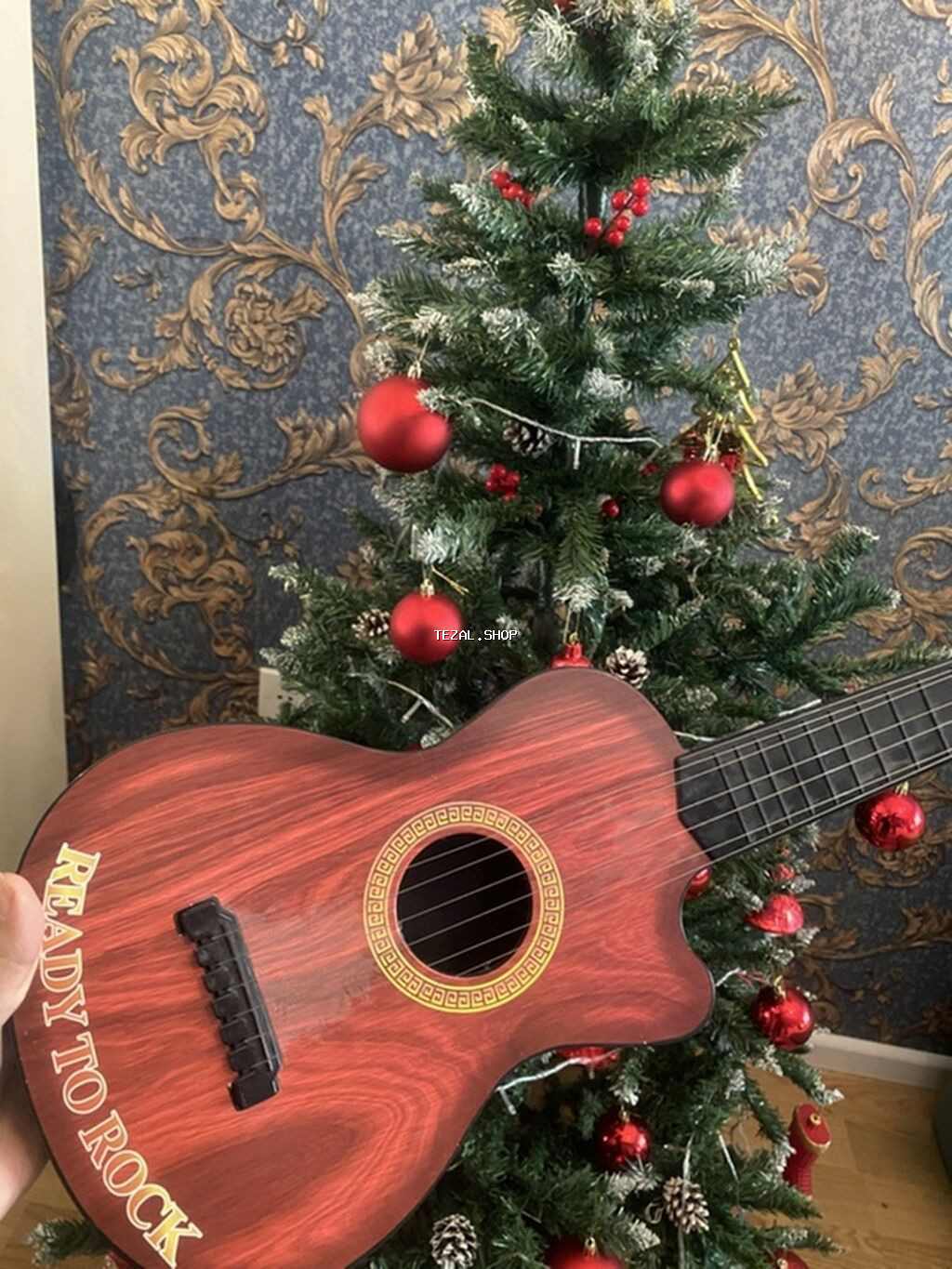 Uşaq üçün mini gitara – “READY TO ROCK” yazılı - Növ: uşaq/oyuncaq