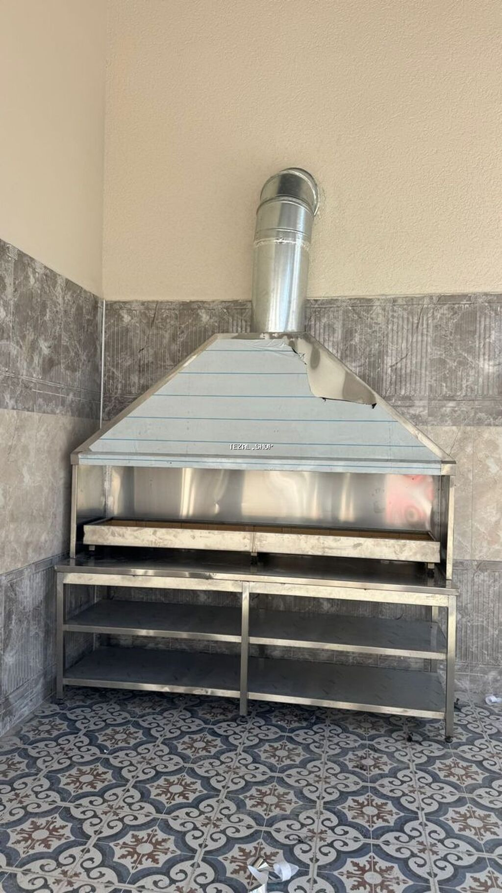 Paslanmayan poladdan peç/şamdanlı manqal sistemi - Material: tam