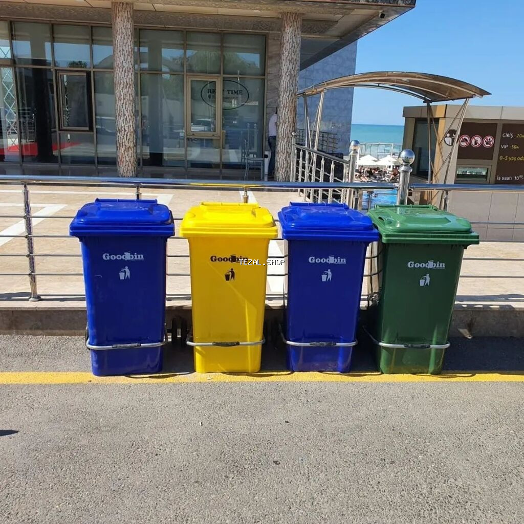Məişət Tullantı qutuları. 20 lt den 1100 lt qeder movcuddur. Plastik - şəkil 2