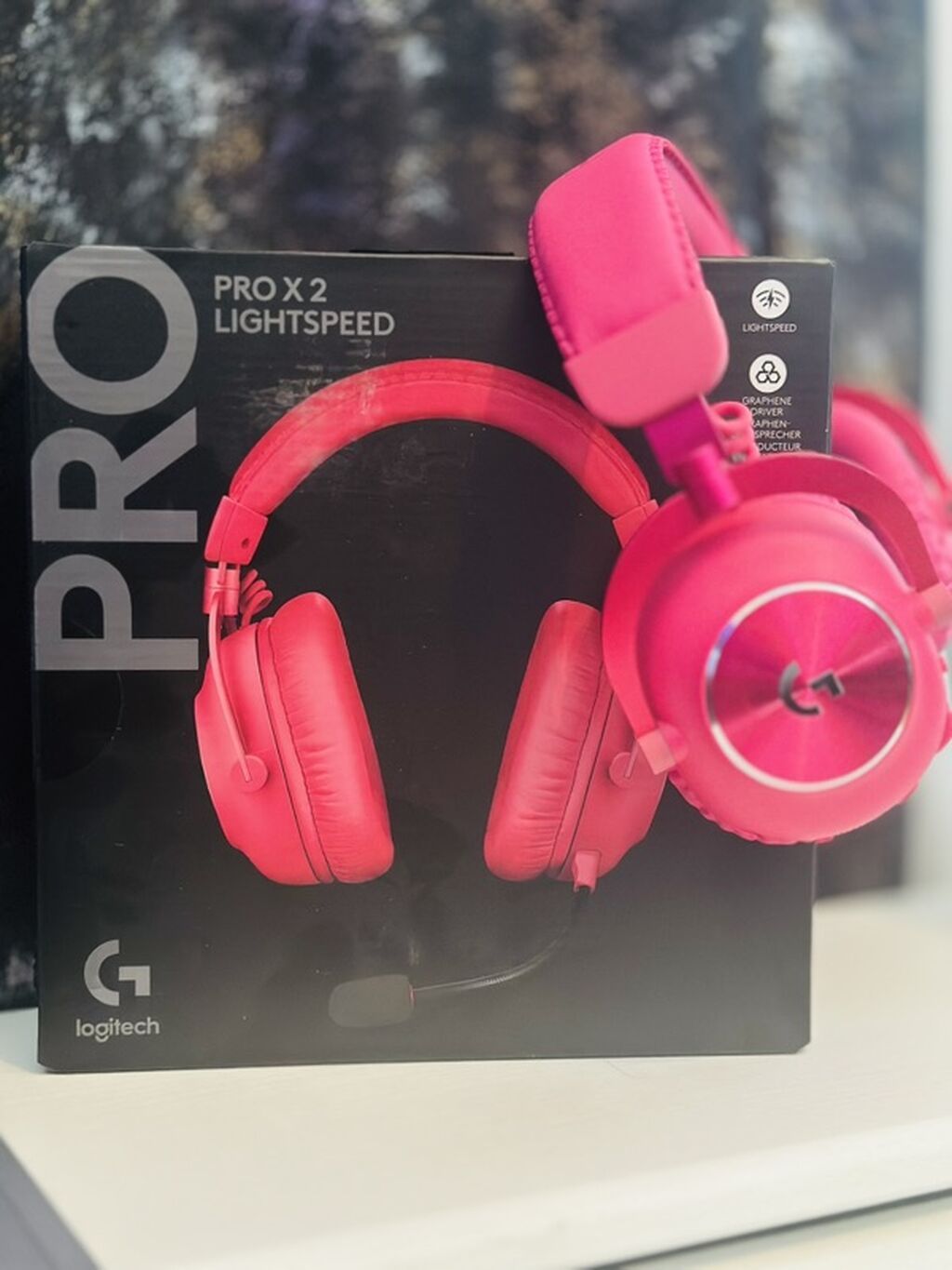 İşlənmiş Simsiz (Bluetooth) Qulaqcıqlar, Logitech, rəng - Çəhrayı