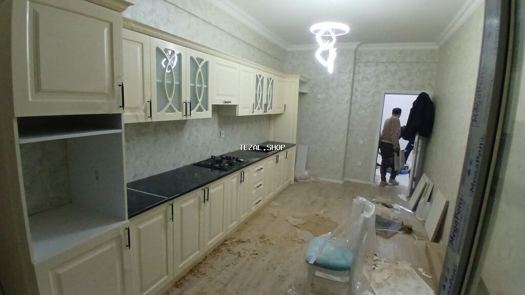 Sifarişlə mətbəx dəsti, Özü çəkən petlələr, Parlaq laminat, Kredit yoxdur, Pulsuz çatdırılma - şəkil 4