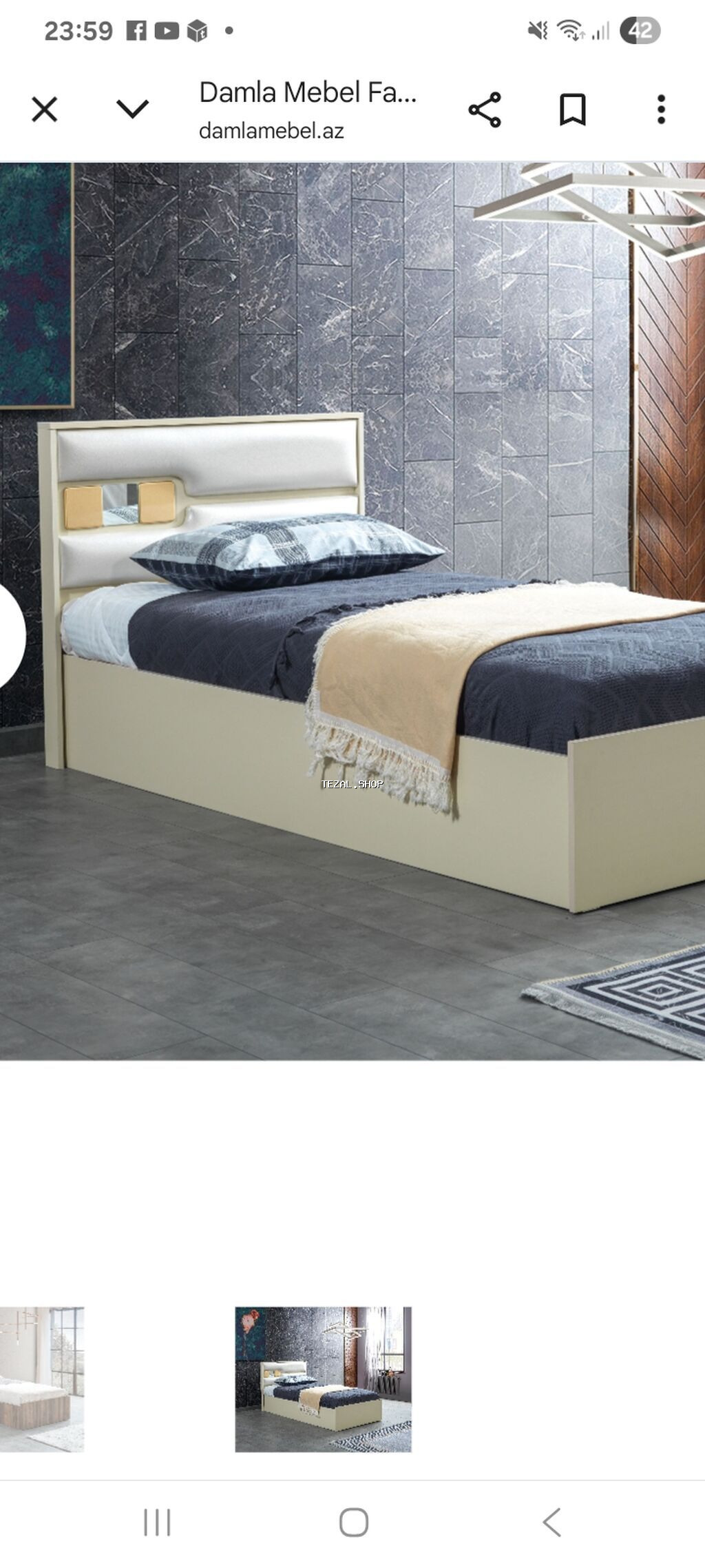 Yeni, Təknəfərlik çarpayı - şəkil 2