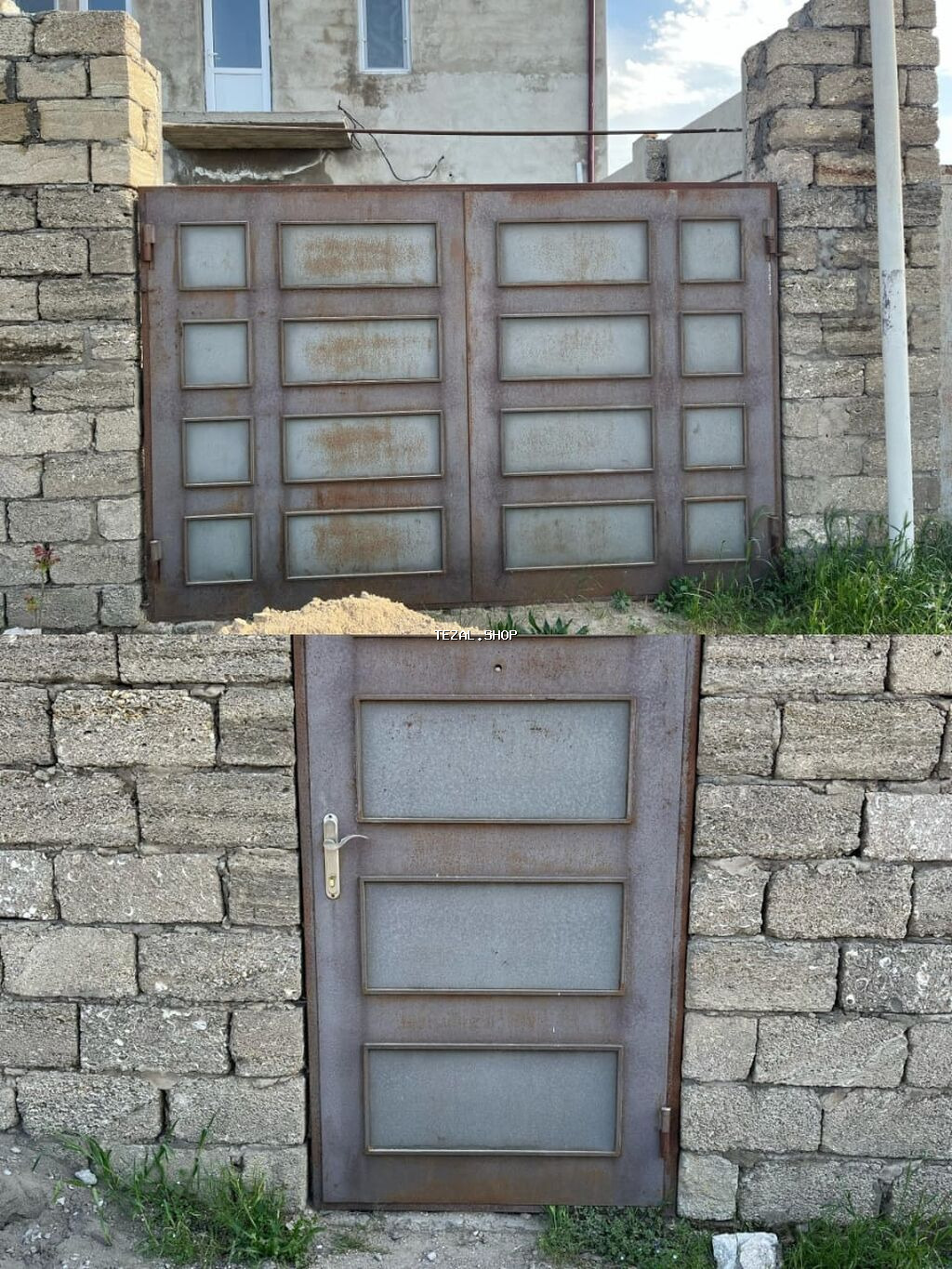 Metal Həyət darvazası, Yana açılan