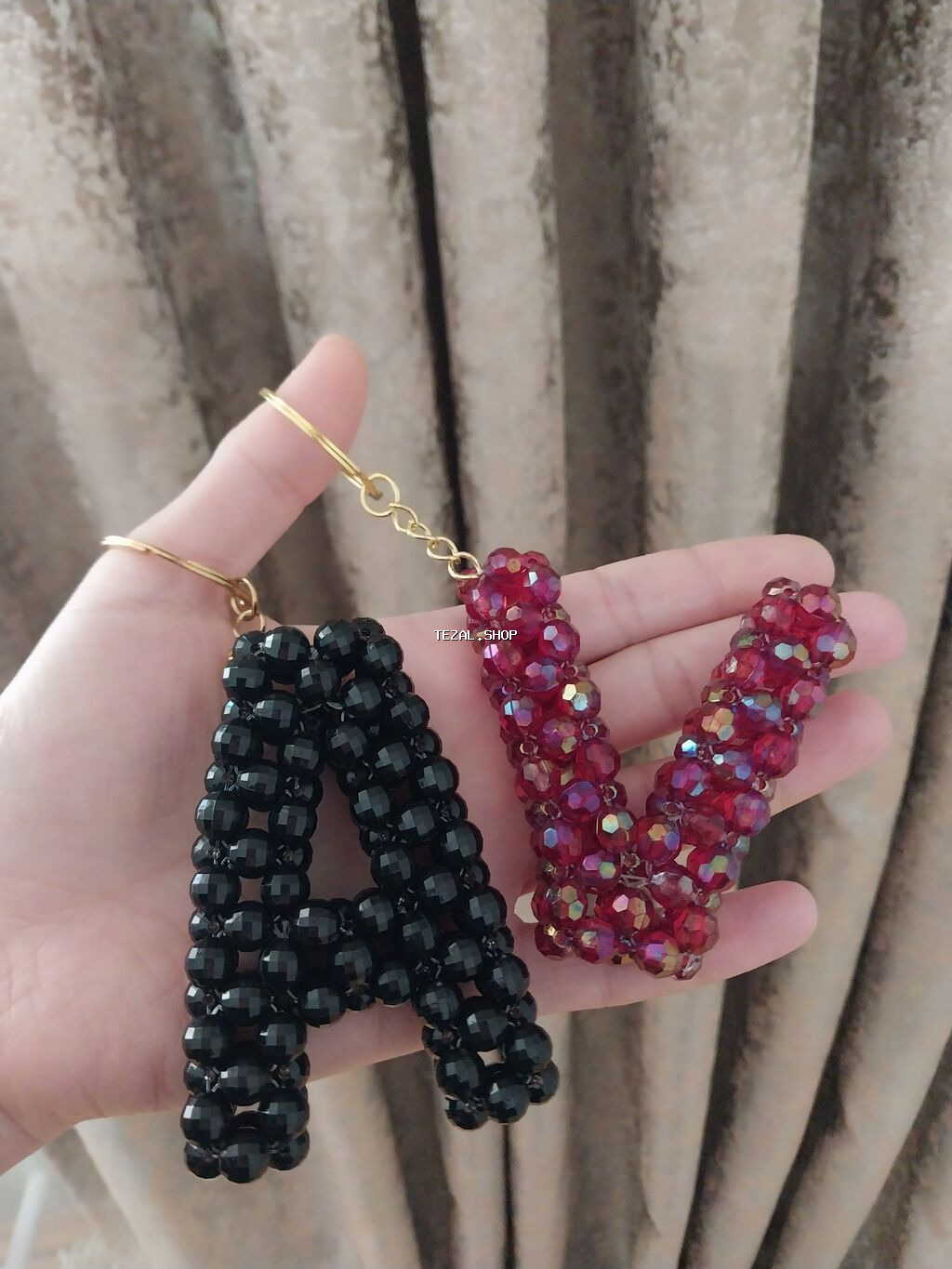 Məhsul: Fərdi hərf brelokları - Material: Parlaq kəsimli kristal/şüşə - şəkil 2