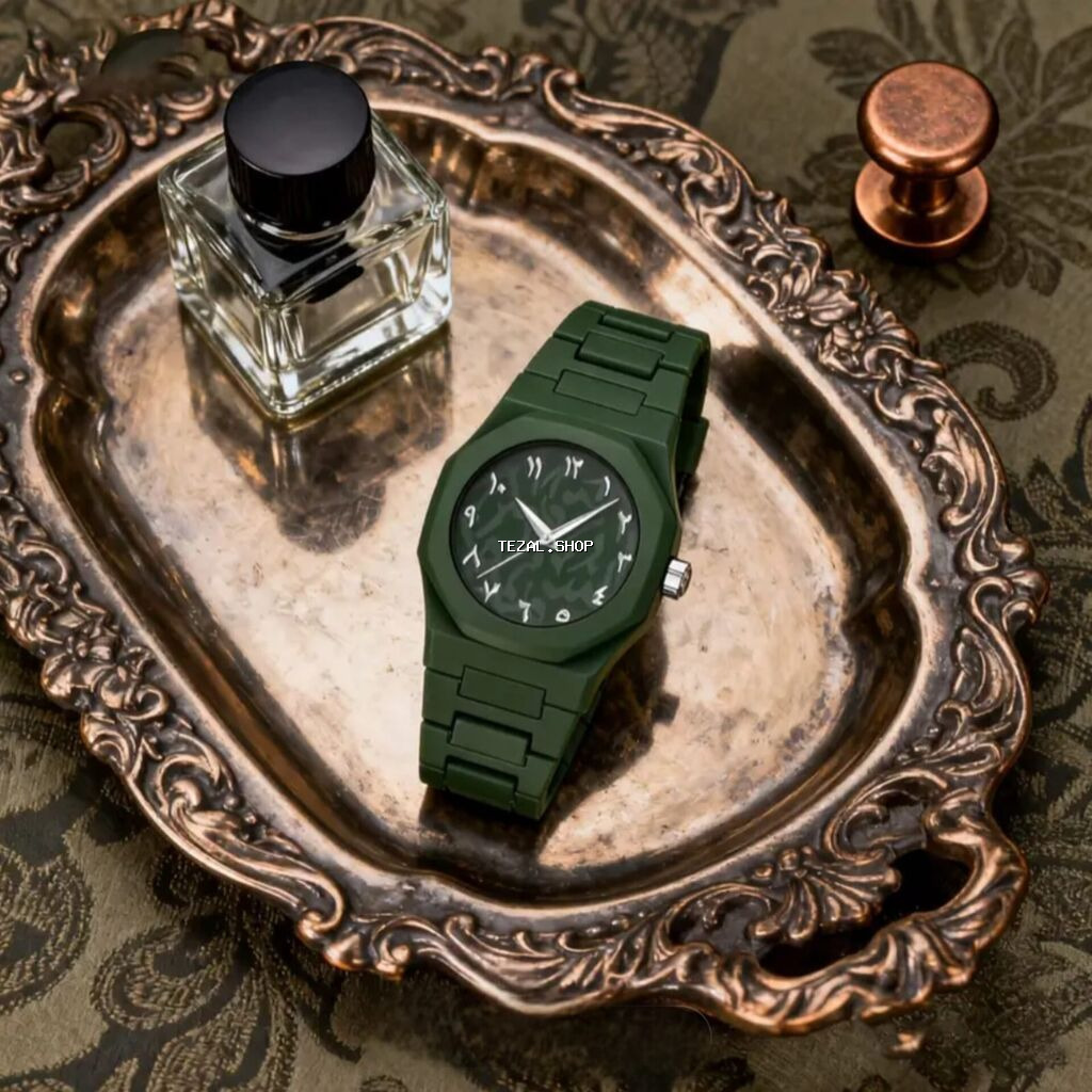 Yaşıl zərif qol saatı - Korpus və kəmər: mat tünd-yaşıl rəngdə, bütöv - şəkil 2