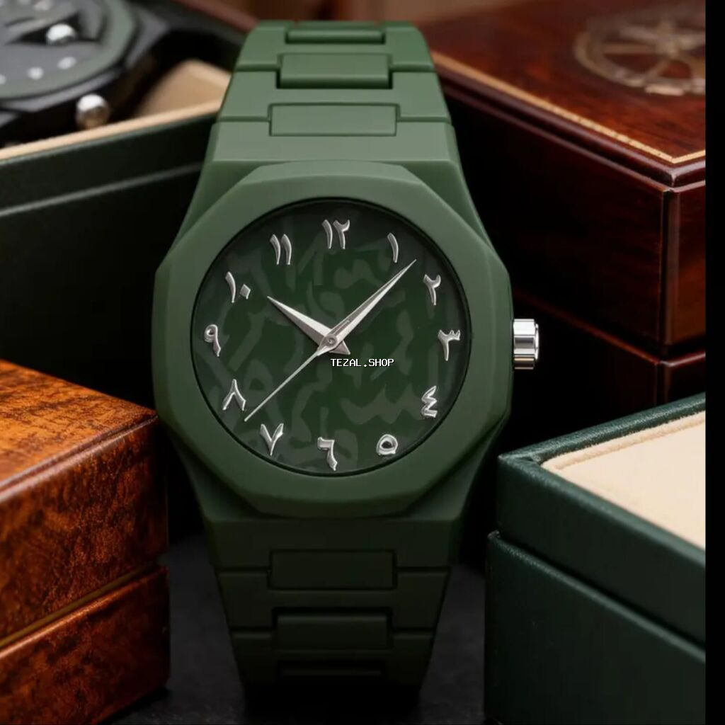 Yaşıl zərif qol saatı - Korpus və kəmər: mat tünd-yaşıl rəngdə, bütöv - şəkil 3