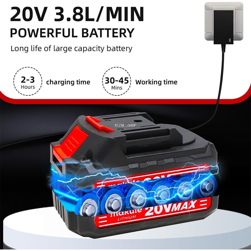 Şarj ilə çalışan Avtoyuma aparatı MAKUTE Çatdırılma Və Quraşdırılma - şəkil 4