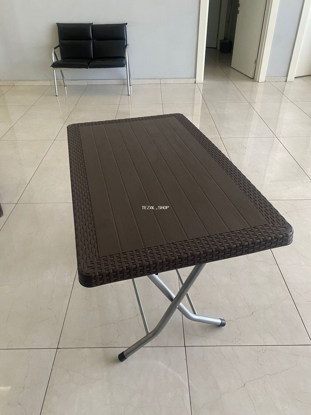 Yeni, Dördbucaq masa, 6 stul, Açılan, Stullar ilə, Həsir toxunuşlu, Türkiyə - şəkil 4