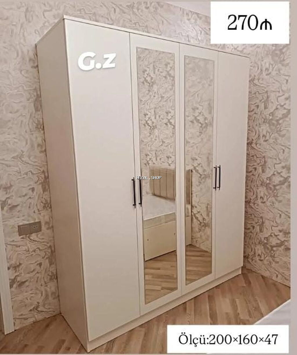 4 qapili dolab olcu 160×2 Sifarisle reng secimi var. Ehmedliden 20