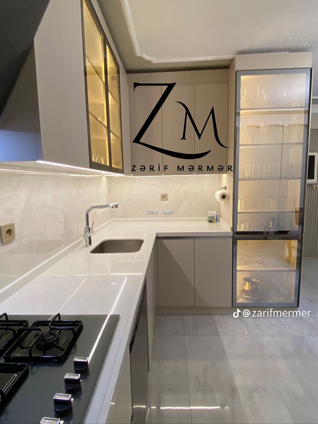 Zərif Mərmər MMC olaraq süni mərmər əsaslı mətbəx çanaqları və mətbəx - şəkil 2