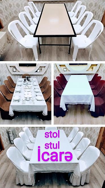 Stol icaresi, masa və oturacaq kirayəsi. Ad günləri, nişan, xına, toy - şəkil 5