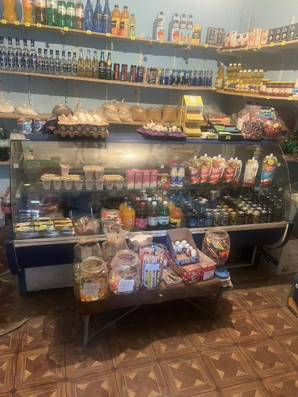 Mini market üçün tam yığılmış vitrin və rəf komplekti - Soyuducu