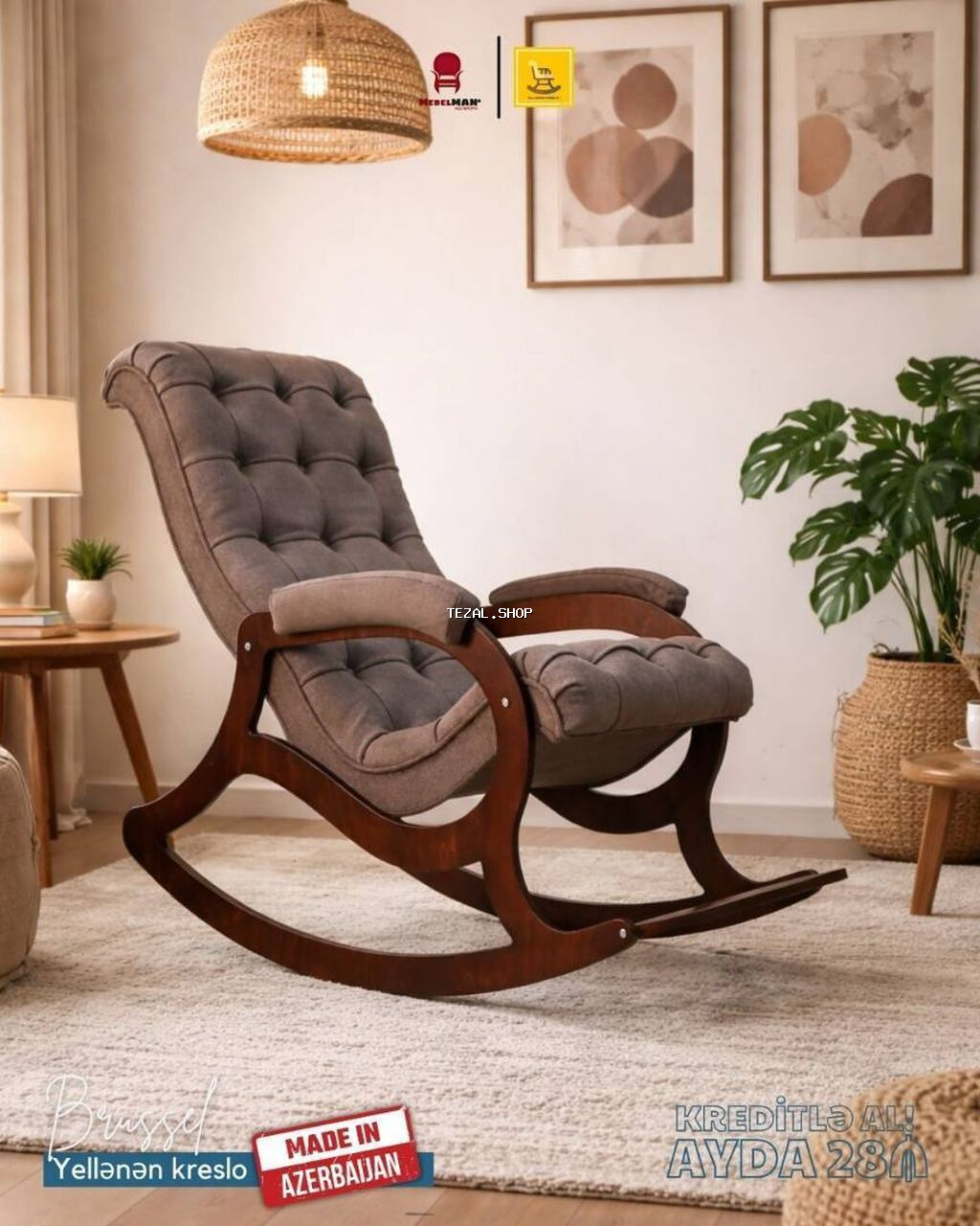 Yeni, Kreslo-kaçalka, Parça, Kredit var, Şəhərdaxili pulsuz çatdırılma