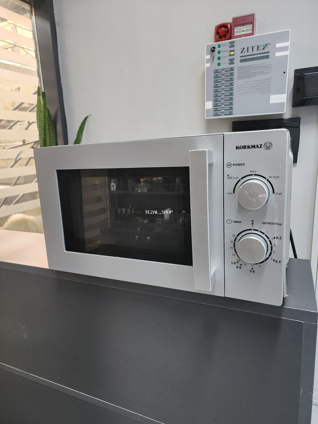 Mikrodalğalı soba Korkmaz, Ayrıca dayanan, Mikrodalğalar ilə, rəng - Gümüşü - şəkil 2