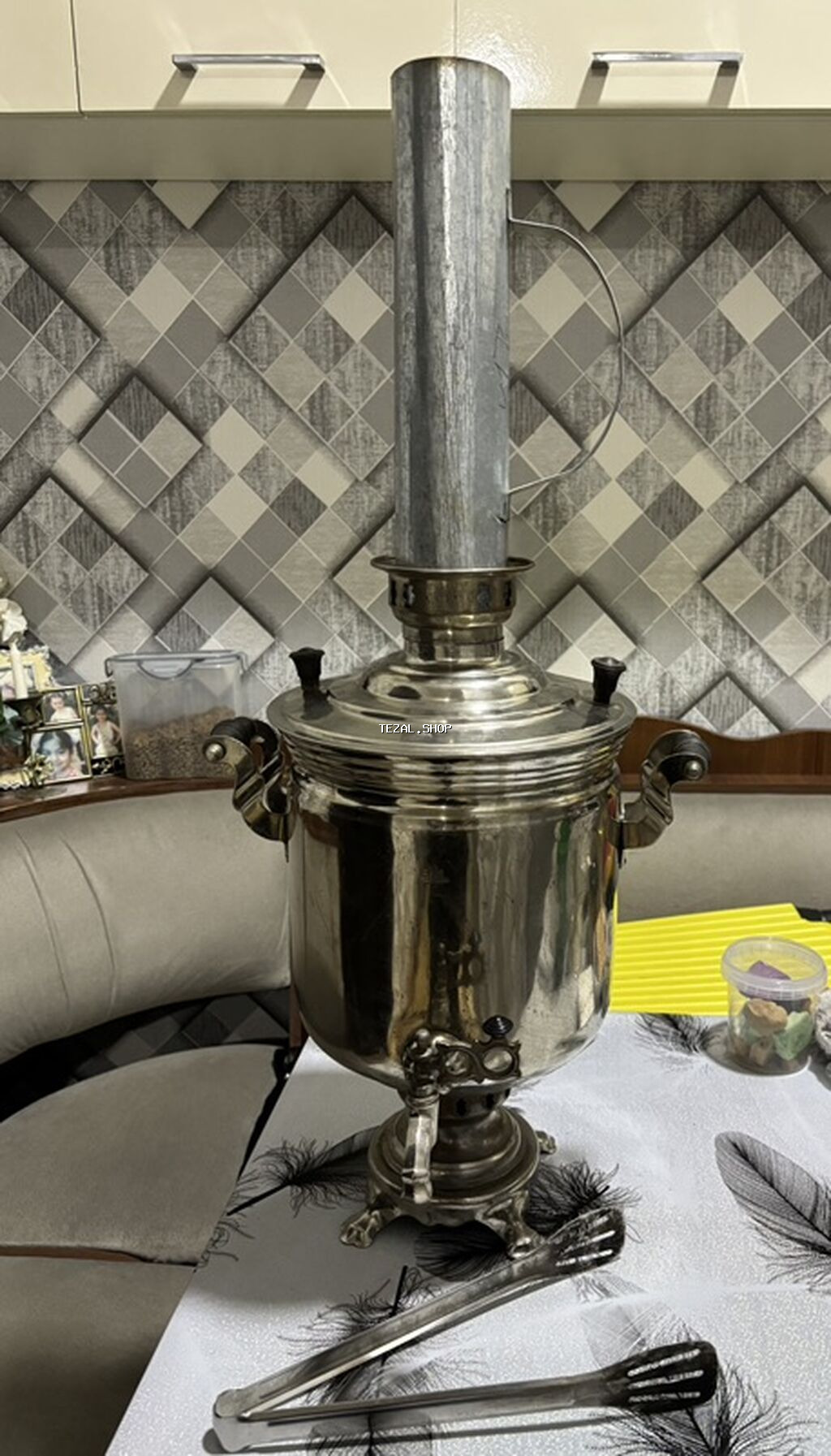 İşlənmiş Od Samovar, 9 l, Ünvandan götürmə - şəkil 2