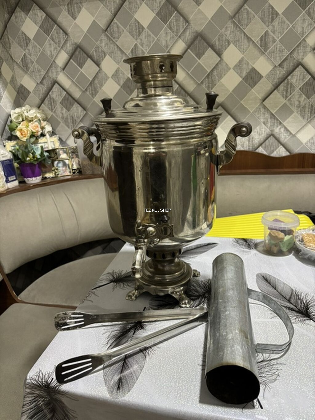 İşlənmiş Od Samovar, 9 l, Ünvandan götürmə - şəkil 3