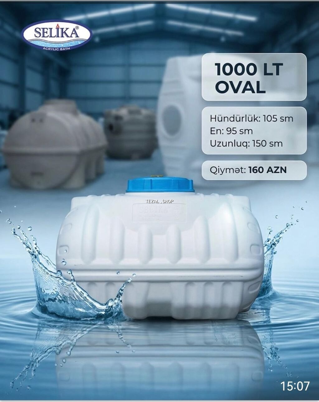 Bak, Plastik, 1000 l l