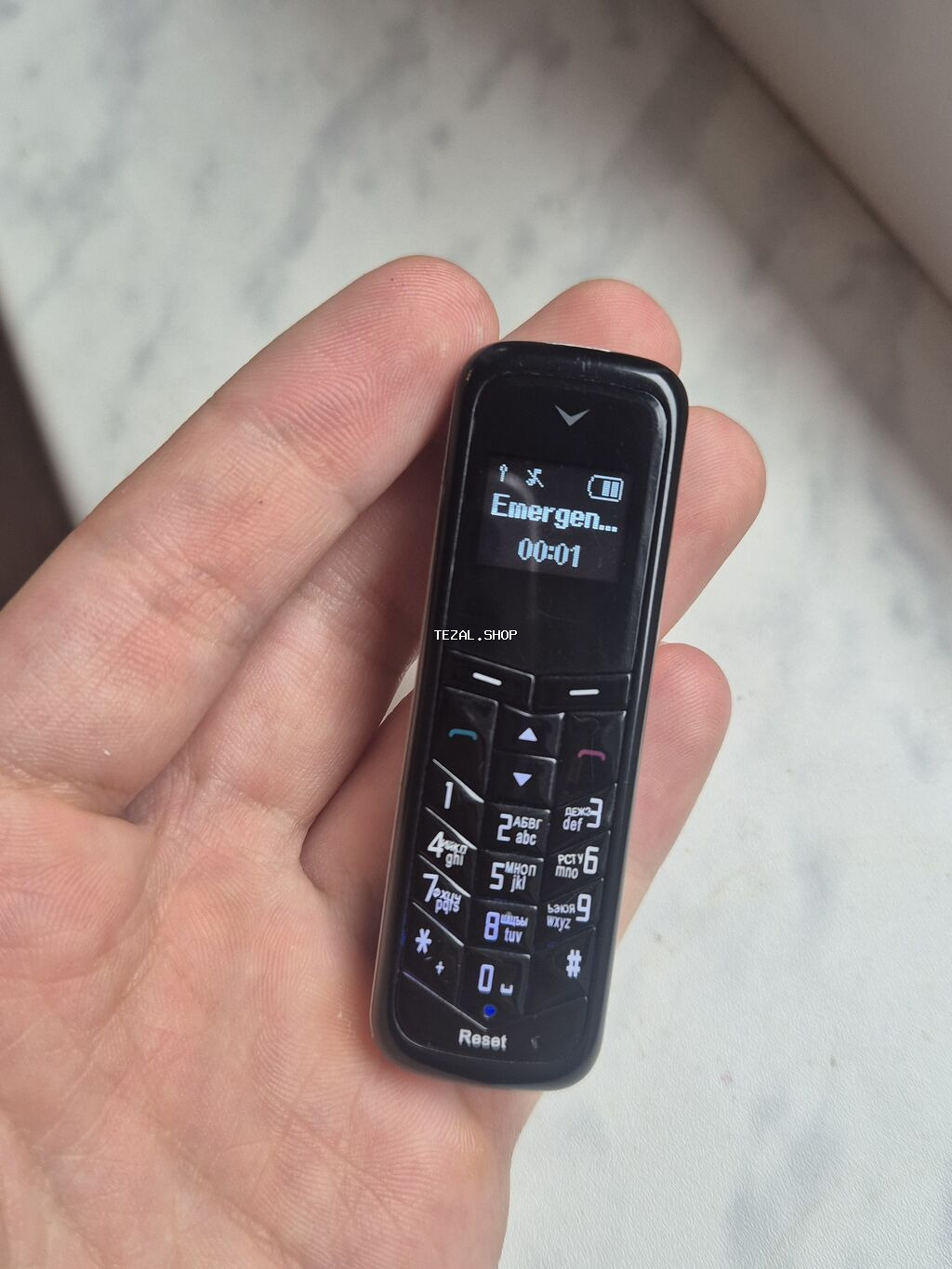 Mini telefondu, 7 sm -GTStar (BM50 modelidir) -Nömrə dəstəkliyir (tək