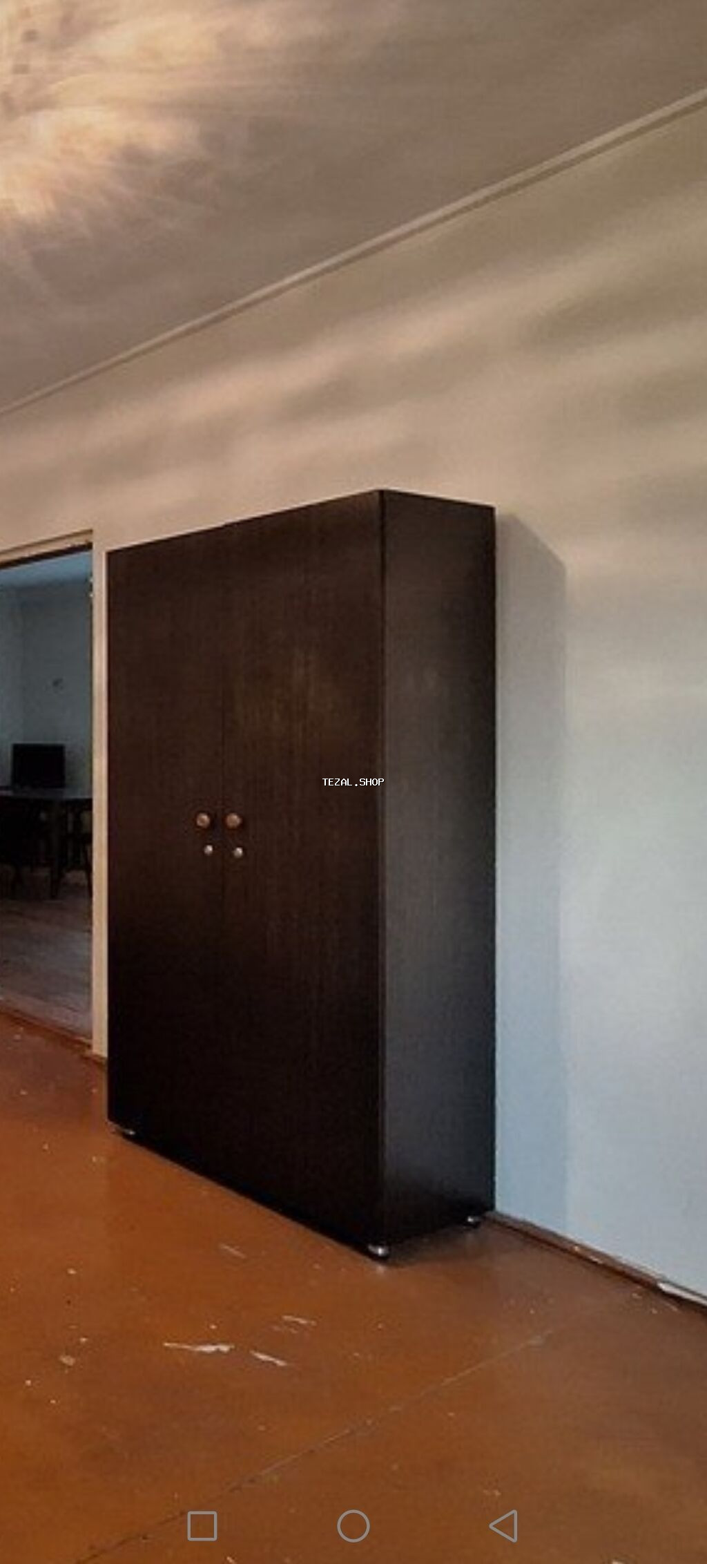 2 qapılı, Qəhvəyi, Taxta, Açılan, Düz dolab