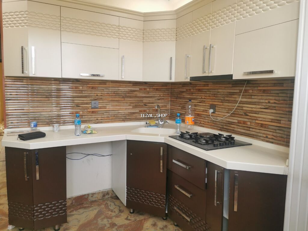 Mətbəx mebeli dəsti - Dizayn: L formalı, müasir üslub. Aşağı tumbalar - şəkil 2