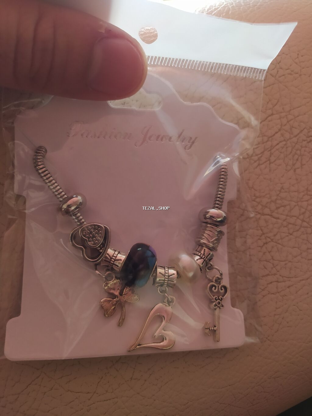 Bəzəkli qolbaq seti – “Fashion Jewelry” - Model: zəncirvari elastik - şəkil 2