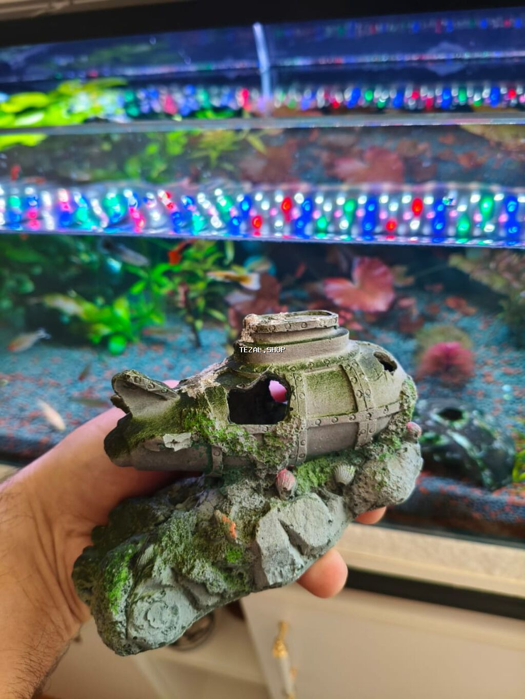 Akvarium dekoru satıram. İstifadə etmişəm bir neçə ay