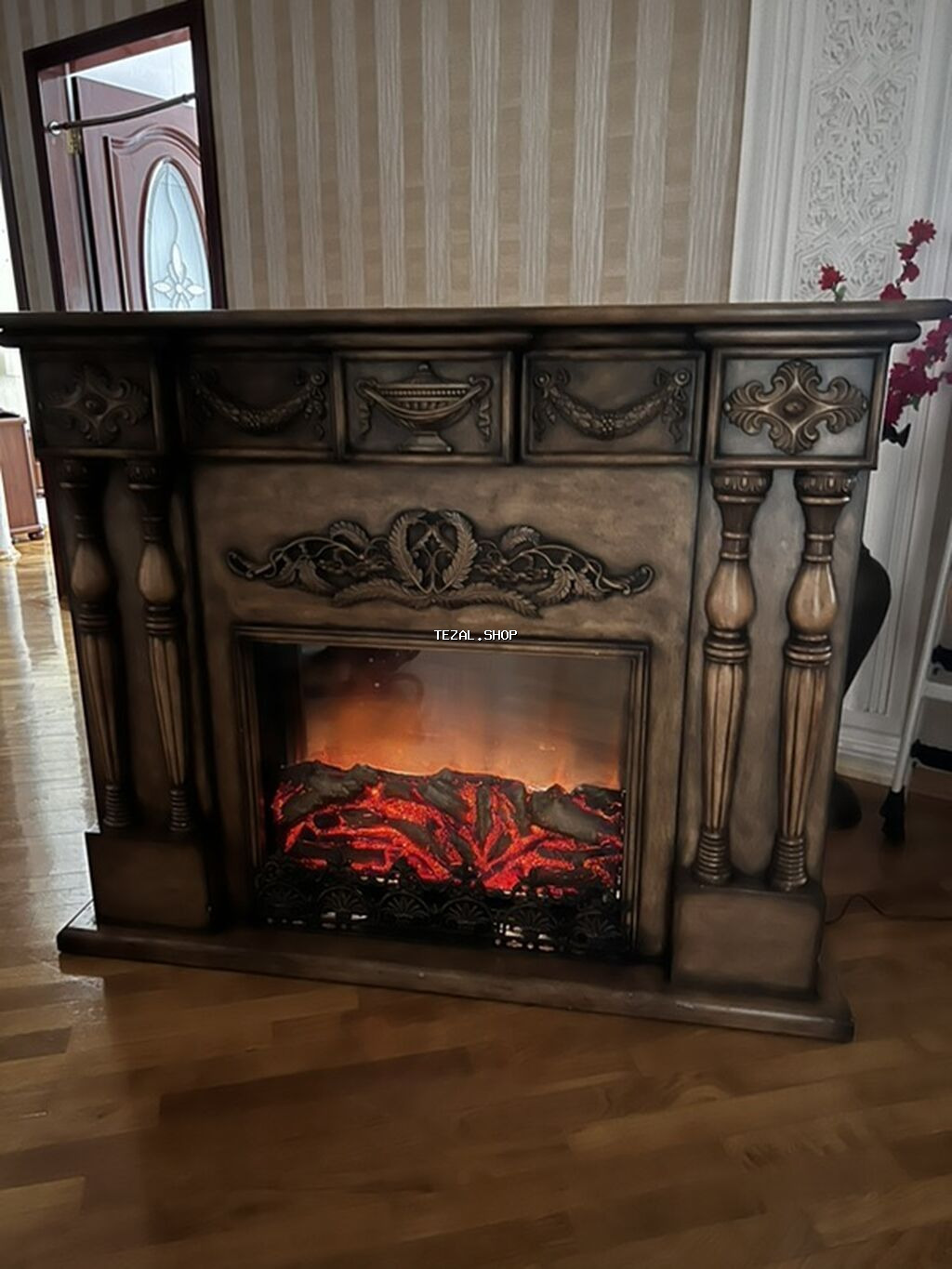 Kamin Peçi, İşlənmiş, yanacaq - Elektrik, Ünvandan götürmə - şəkil 3