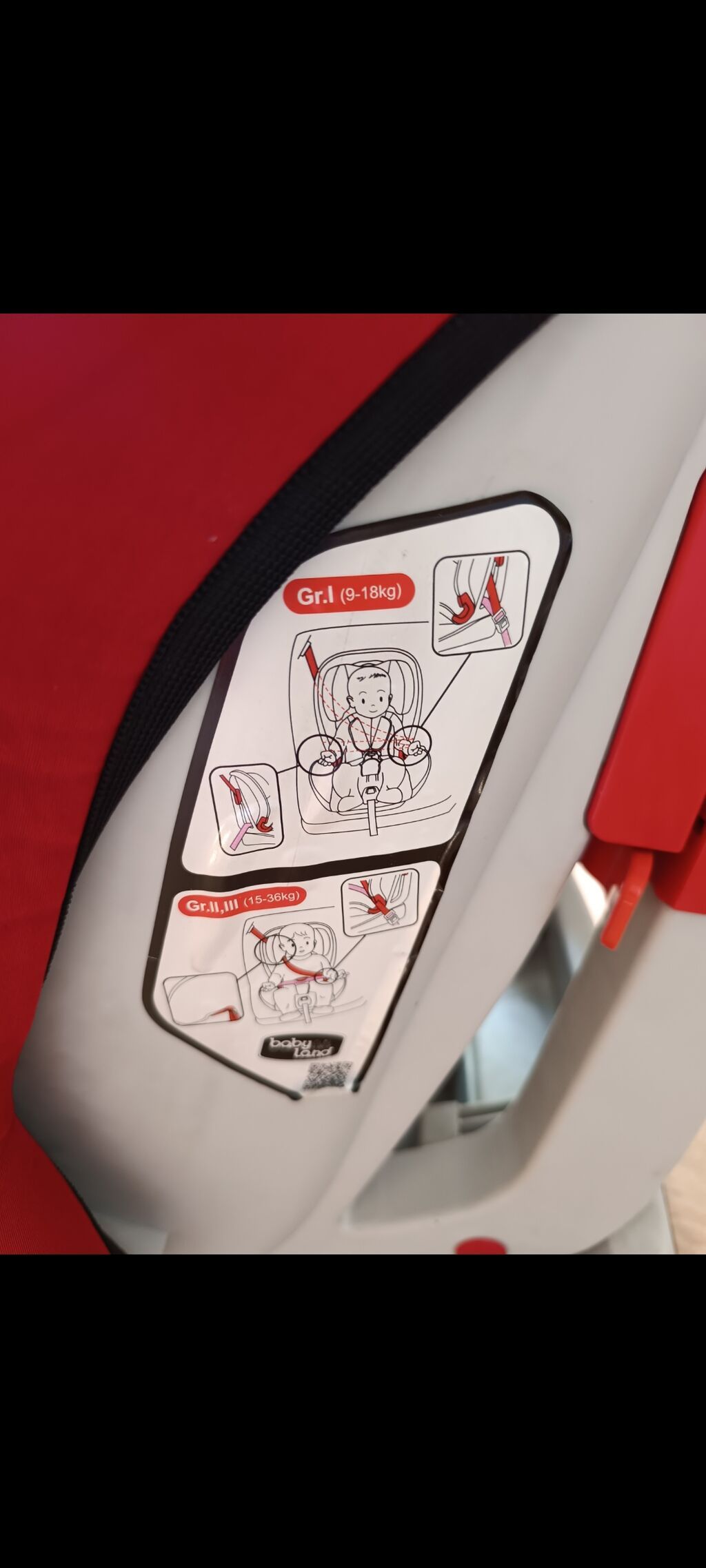 Uşaq avtomobil oturacağı – Baby Land - Qrup I/II/III uyğunluğu: 9–36