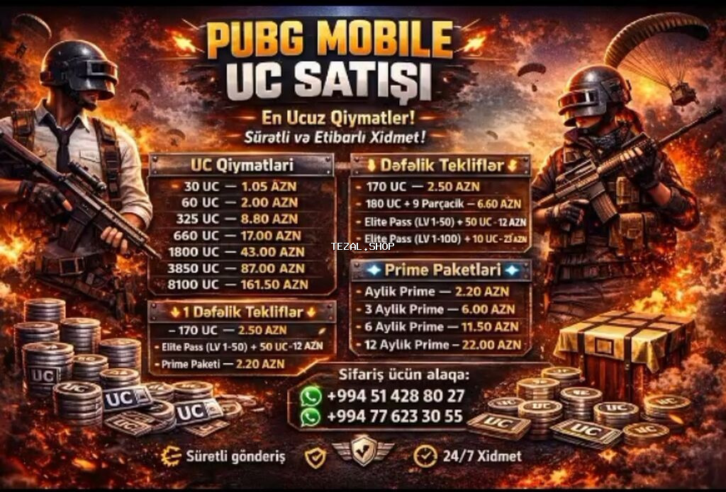PUBG uc sərfəli və güvənli😍.Bizdən al Bizim ucylə çıxart🤑 Əlaqə:Əlaqə