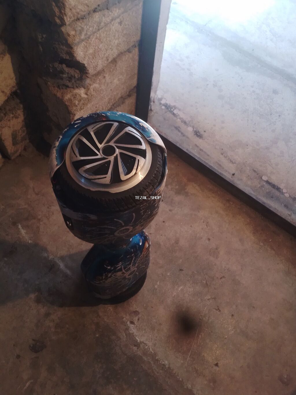 Özünü-tarazlayan elektrikli skuter (hoverboard) - Dizayn: Mavi/göy - şəkil 2