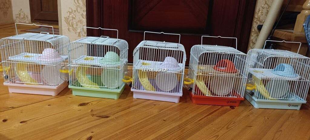 Yeni qəfəs😍 2xomyak ağ və boz🥰 qəfəsin içində Fırlanan çarxı🤩 Su - şəkil 5