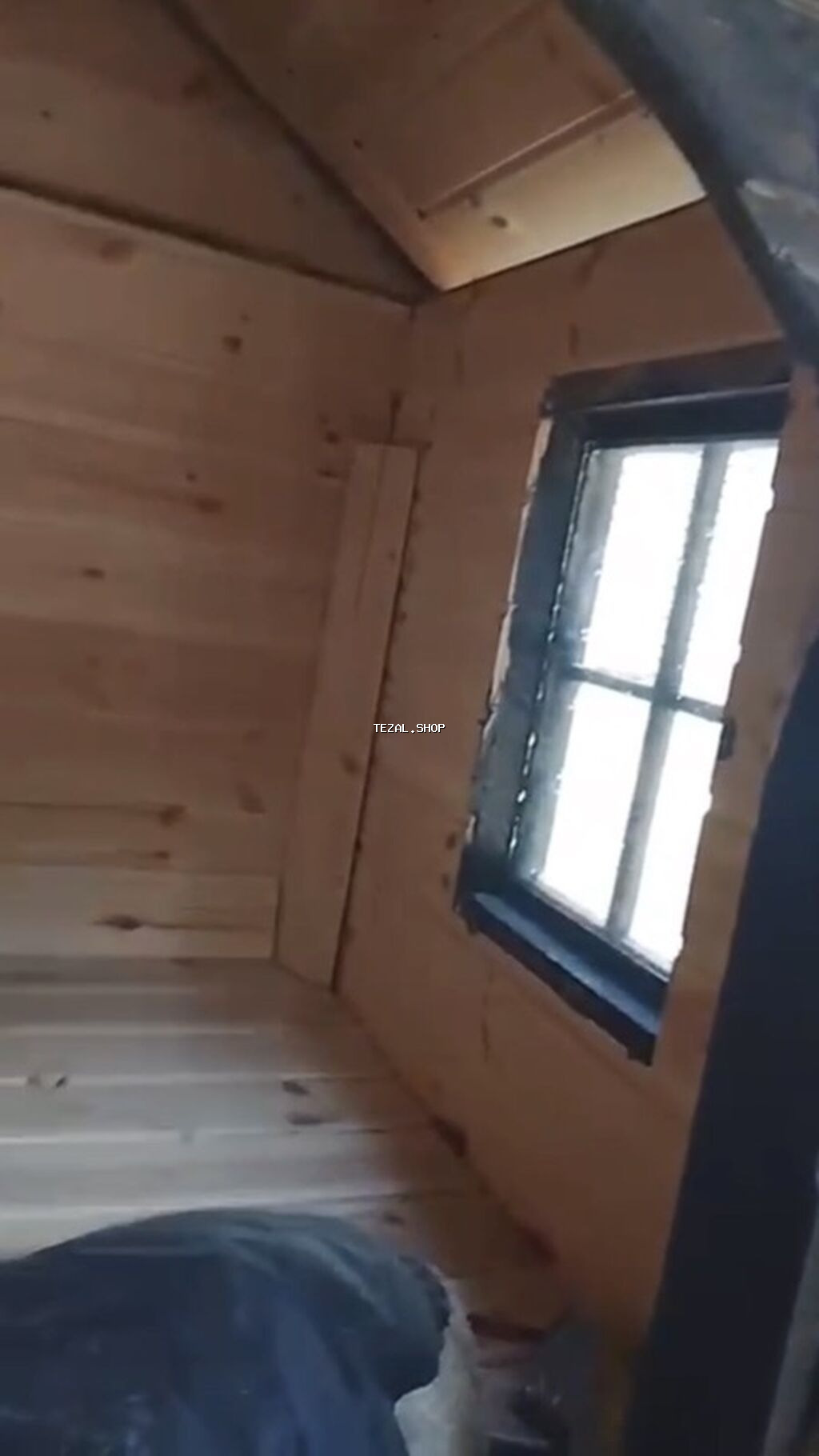 İsti pol ilə it evi - Material: möhkəm taxta konstruksiya, ikiqat - şəkil 5