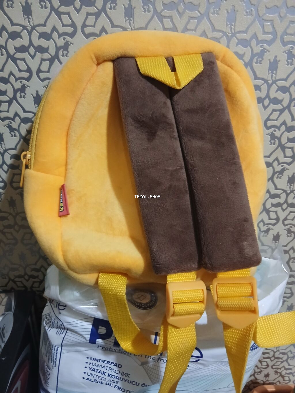 Uşaq üçün plyuş bel çantası – şir/bağırsaq vəhşi pişik temalı -