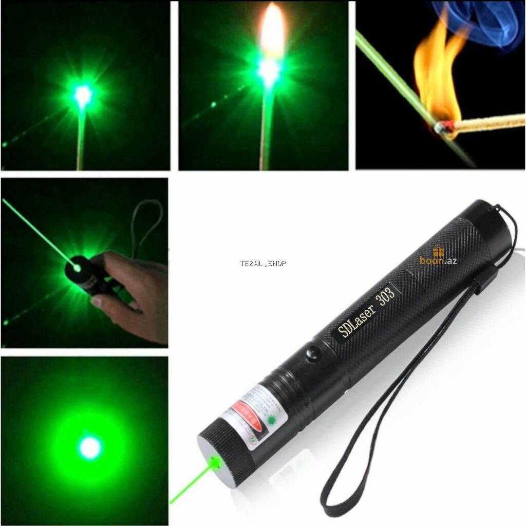 ❇️Yşıl Lazer 303 Green 👍Tam arginal. 💥50 km arası uzağlığa vura bilir