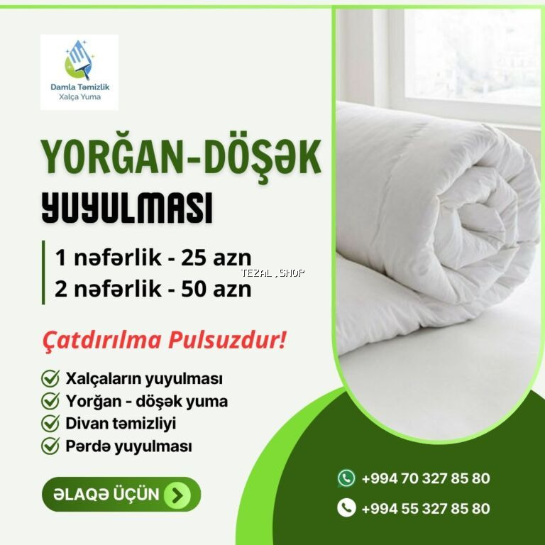 Xalçaların yuyulması | Xalçalar, Palaz Ünvandan götürmə, Pulsuz çatdırılma - şəkil 2