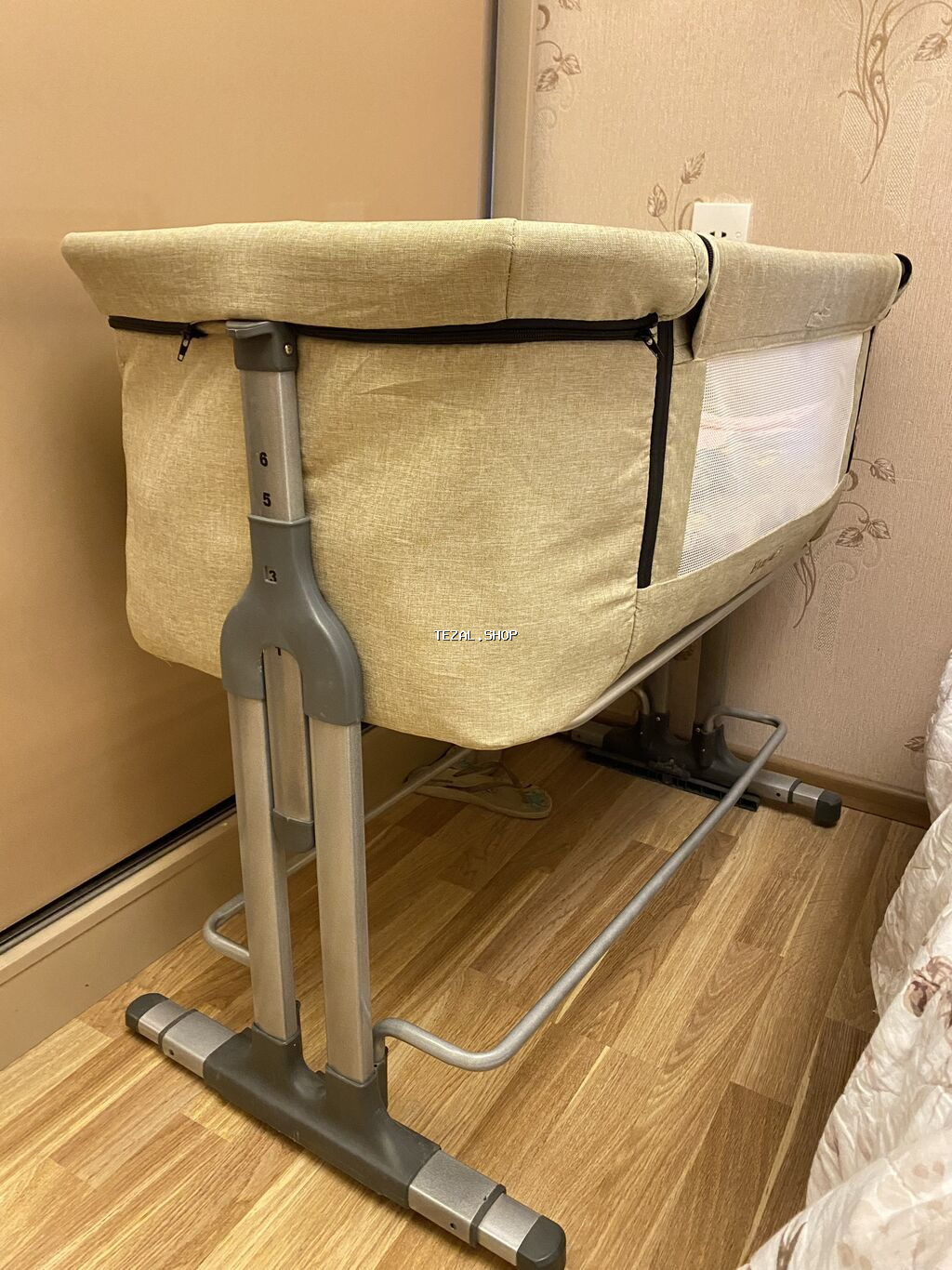 Oğlan və qız üçün, İşlənmiş, Dördbucaq, Beşik, Dəst ilə, Matrassız, Yellənmə mexanizmsiz - şəkil 4